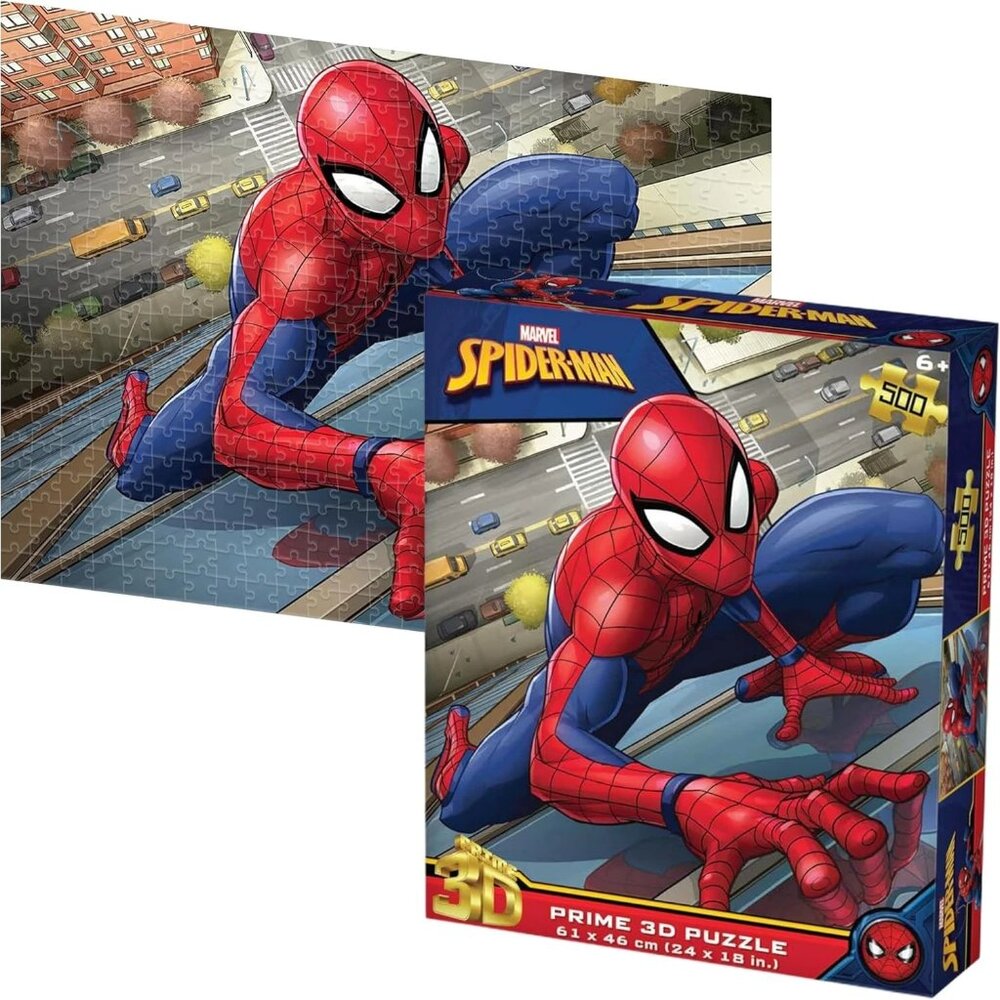 Marvel Spiderman Prime 3D 24x18 In. 500 Piece Jigsaw Puzzle Brand New